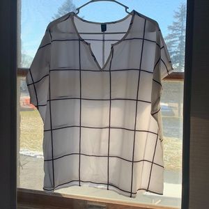 White checkered blouse